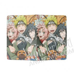 Обложка на паспорт Наруто - 4 персонажа (команда 7 и собака) / Naruto - 7 team
